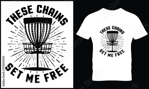 
  Disc golf t-shirt design graphic vector.