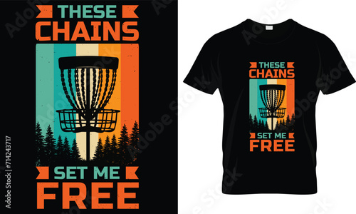 
  Disc golf t-shirt design graphic vector.