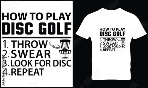 
  Disc golf t-shirt design graphic vector.