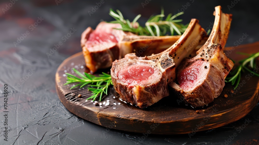Deliciously seasoned lamb dish, rich in spices, and served with an appealing decoration