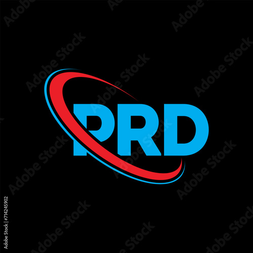 PRD logo. PRD letter. PRD letter logo design. Initials PRD logo linked with circle and uppercase monogram logo. PRD typography for technology, business and real estate brand.