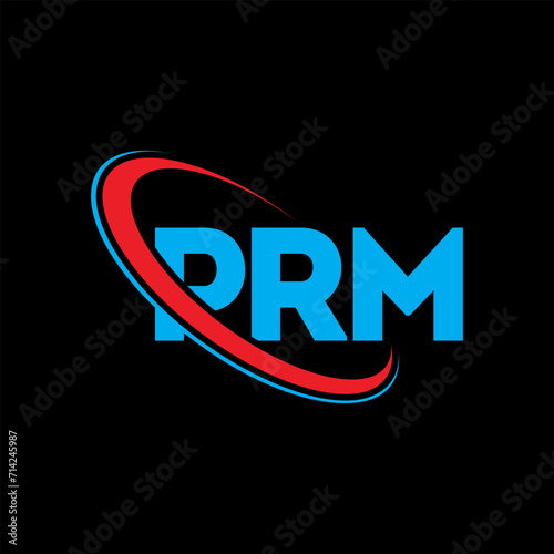 PRM logo. PRM letter. PRM letter logo design. Initials PRM logo linked with circle and uppercase monogram logo. PRM typography for technology, business and real estate brand. photo