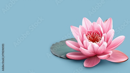 Lotus background on water with copy space for text  perfect for banners and featuring an inspirational phrase