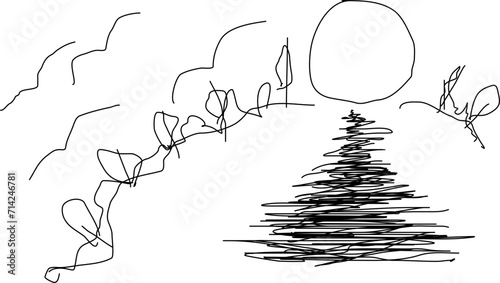 hand pencil lines	