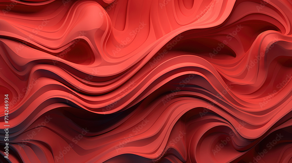 Fototapeta premium Red color crinkle pattern background