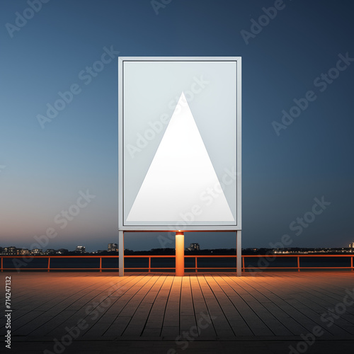 Blank outdoor advertisement template. Advertisement template.