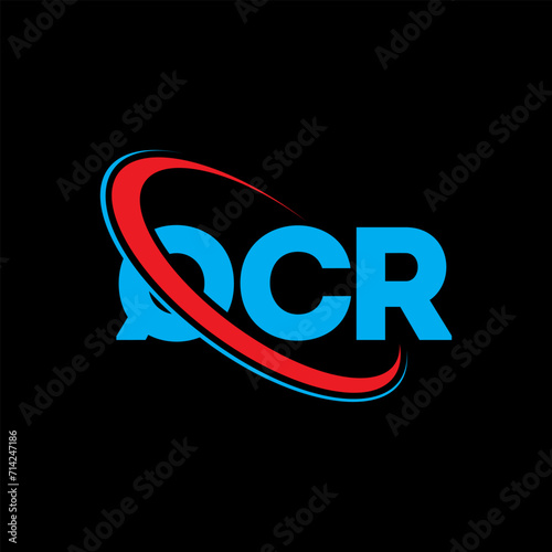QCR logo. QCR letter. QCR letter logo design. Intitials QCR logo linked with circle and uppercase monogram logo. QCR typography for technology, business and real estate brand.