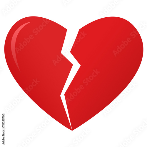 Broken heart vector illustration