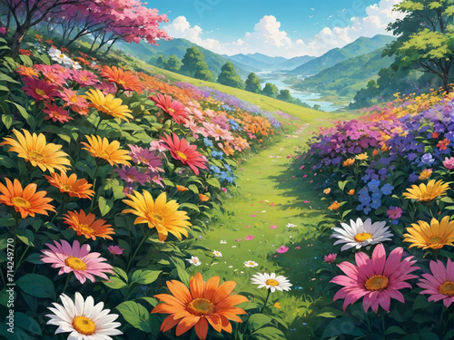 Beautiful Background With Beautiful Flowers