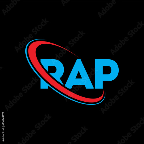 RAP logo. RAP letter. RAP letter logo design. Intitials RAP logo linked with circle and uppercase monogram logo. RAP typography for technology, business and real estate brand.