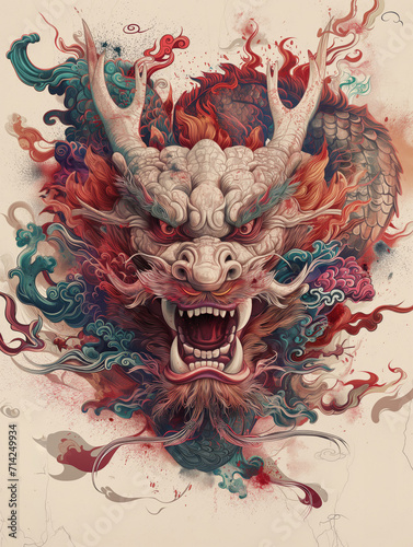 Chinese dragon head
