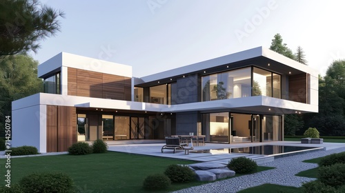 A modern and luxurious dream house, ideal for various property business purposes, including house rental, buying and selling, and investment