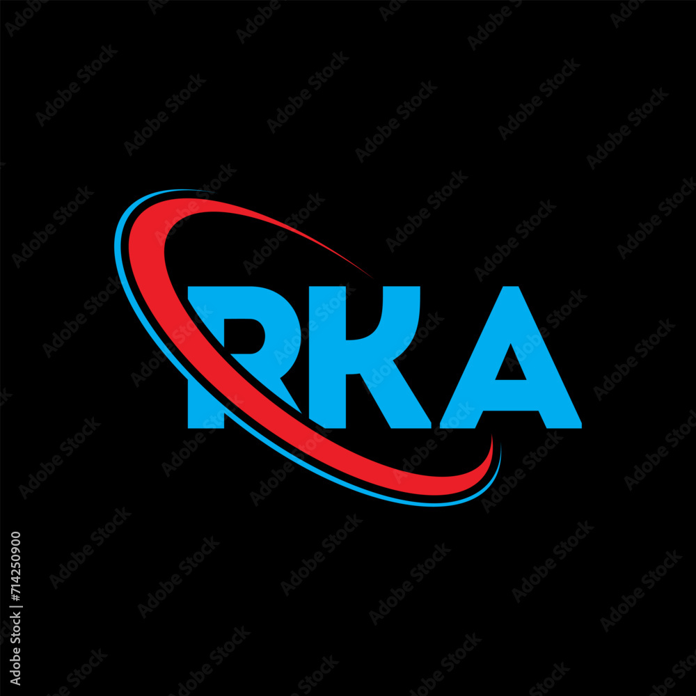 RKA logo. RKA letter. RKA letter logo design. Initials RKA logo linked