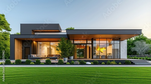 Presenting a modern and luxurious dream house, perfect for a range of property business purposes, such as house rental, buying and selling, and investment.
