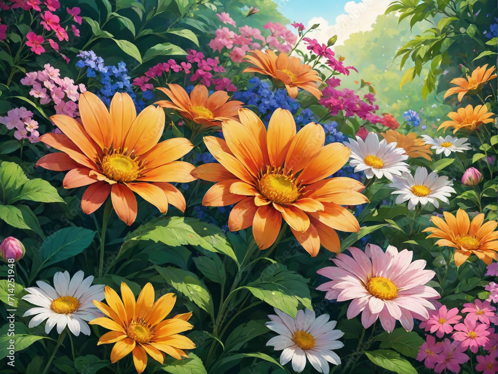 Beautiful Background With Beautiful Flowers Beautiful Background With Beautiful Flowers
