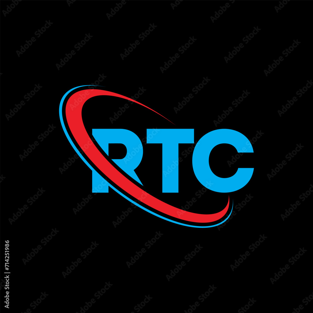 RTC logo. RTC letter. RTC letter logo design. Initials RTC logo linked with circle and uppercase monogram logo. RTC typography for technology, business and real estate brand.