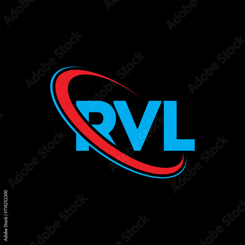 RVL logo. RVL letter. RVL letter logo design. Initials RVL logo linked with circle and uppercase monogram logo. RVL typography for technology, business and real estate brand.