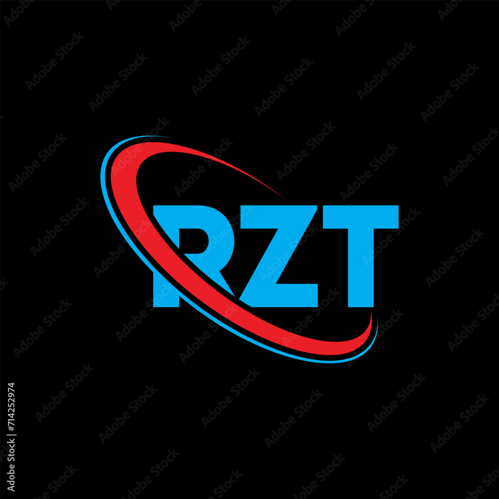 RZT logo. RZT letter. RZT letter logo design. Initials RZT logo linked with circle and uppercase monogram logo. RZT typography for technology, business and real estate brand.