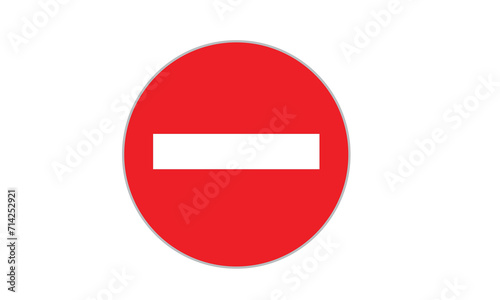 no entry sign with white art board