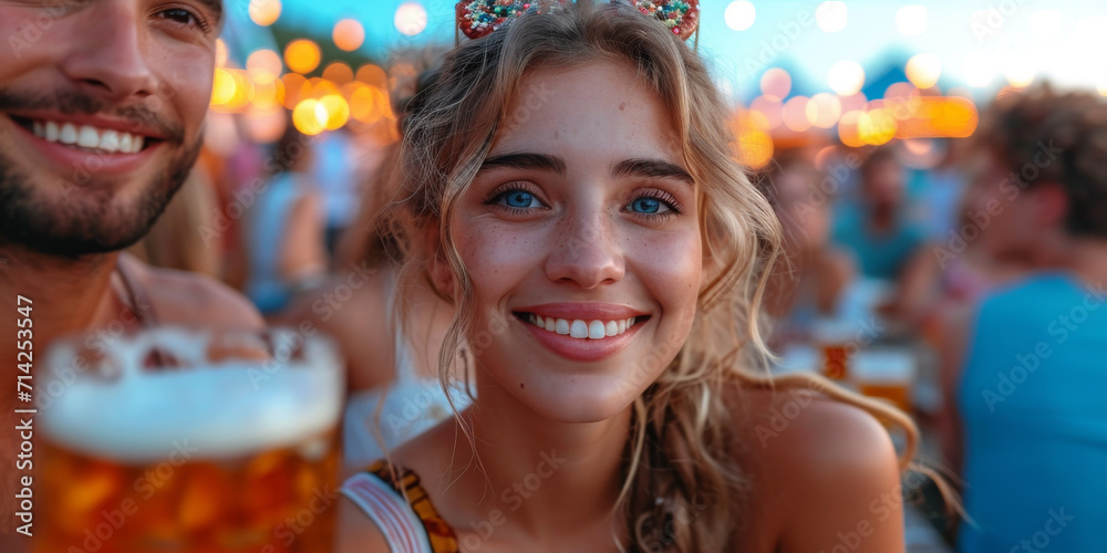 Frau mit Bier Frau mit Bier