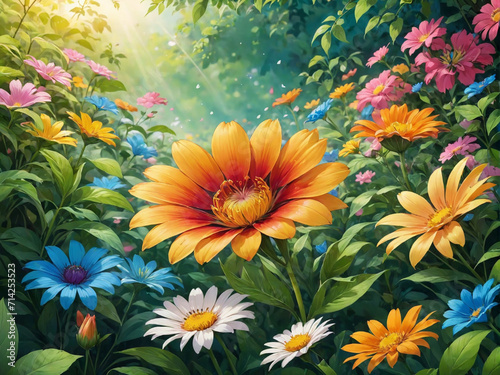 Beautiful Background With Beautiful Flowers © Kadek