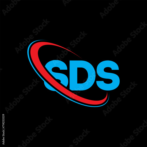 SDS logo. SDS letter. SDS letter logo design. Initials SDS logo linked with circle and uppercase monogram logo. SDS typography for technology, business and real estate brand.