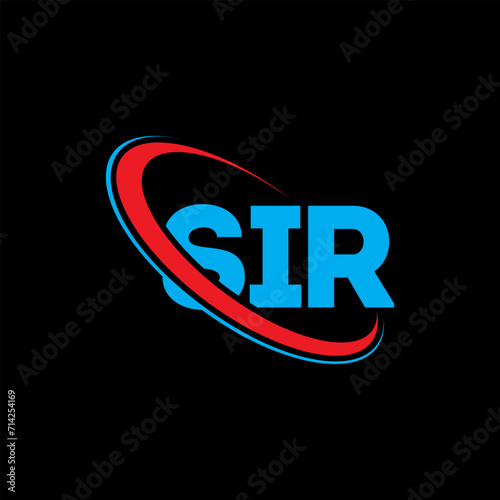 SIR logo. SIR letter. SIR letter logo design. Initials SIR logo linked with circle and uppercase monogram logo. SIR typography for technology, business and real estate brand.