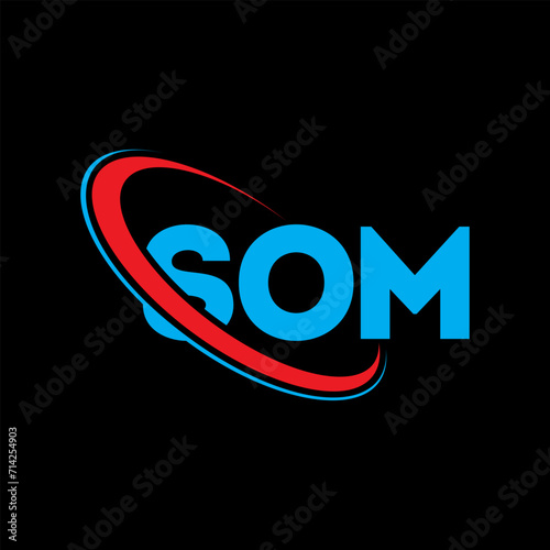 SOM logo. SOM letter. SOM letter logo design. Initials SOM logo linked with circle and uppercase monogram logo. SOM typography for technology, business and real estate brand.
