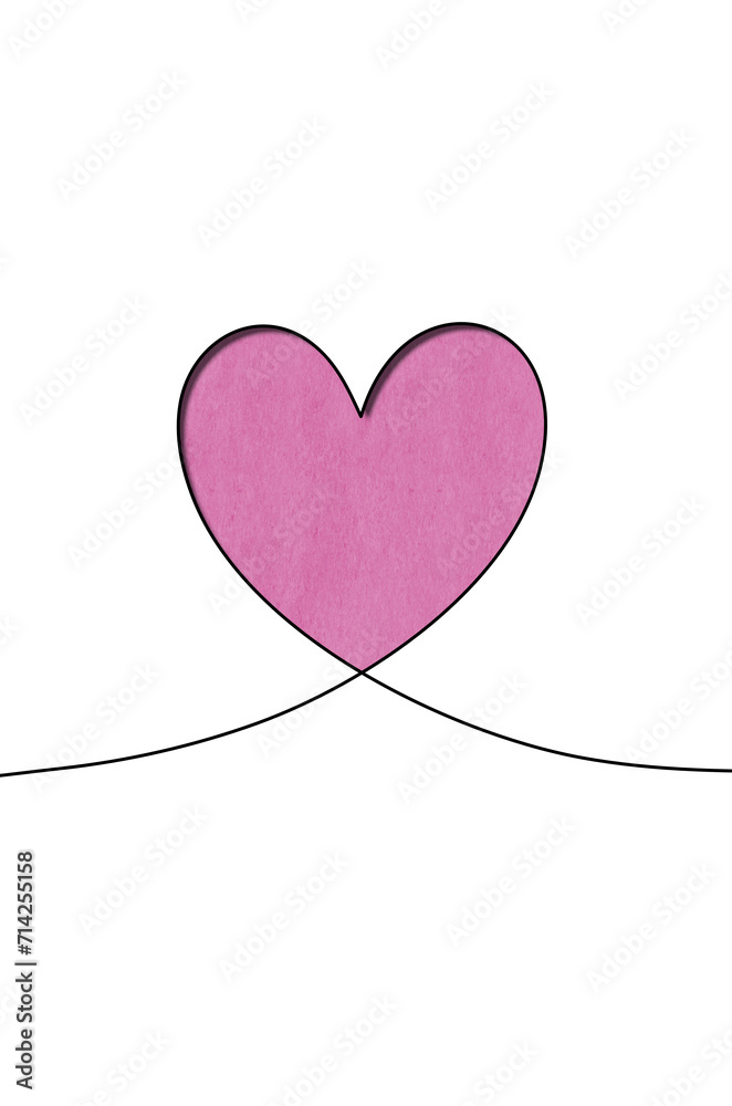 Paper cut with heart shape. Illustration for Saint Valentines Day, Anniversary, greeting card. Paper cut with heart shape. Illustration for Saint Valentines Day, Anniversary, greeting card.