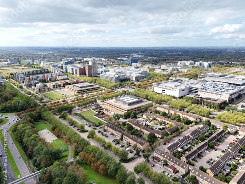 Town centre Milton Keynes Buckinghamshire,UK drone,aerial
