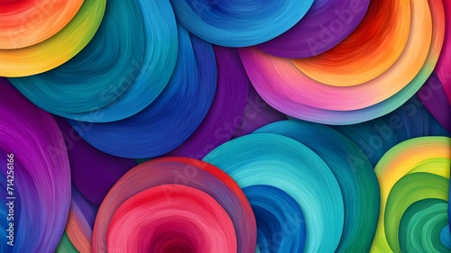 abstract colorful background with circles, abstract background, screen wallpaper, rainbow