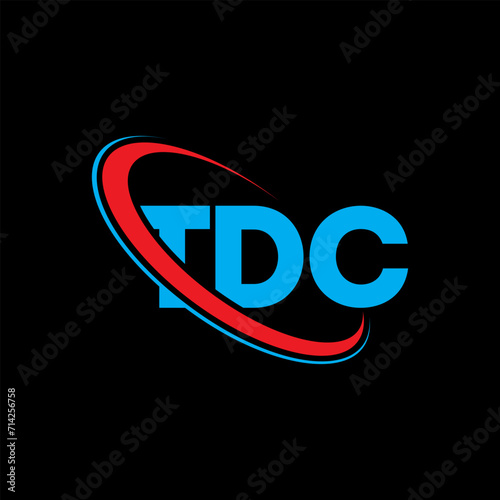 TDC logo. TDC letter. TDC letter logo design. Initials TDC logo linked with circle and uppercase monogram logo. TDC typography for technology, business and real estate brand. photo