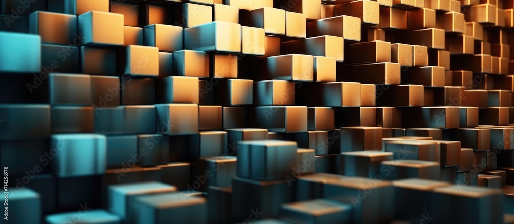 Abstract futuristic geometric cube background, 3d Rendering texture Abstract futuristic geometric cube background, 3d Rendering texture