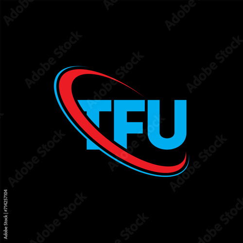 TFU logo. TFU letter. TFU letter logo design. Initials TFU logo linked with circle and uppercase monogram logo. TFU typography for technology, business and real estate brand. photo