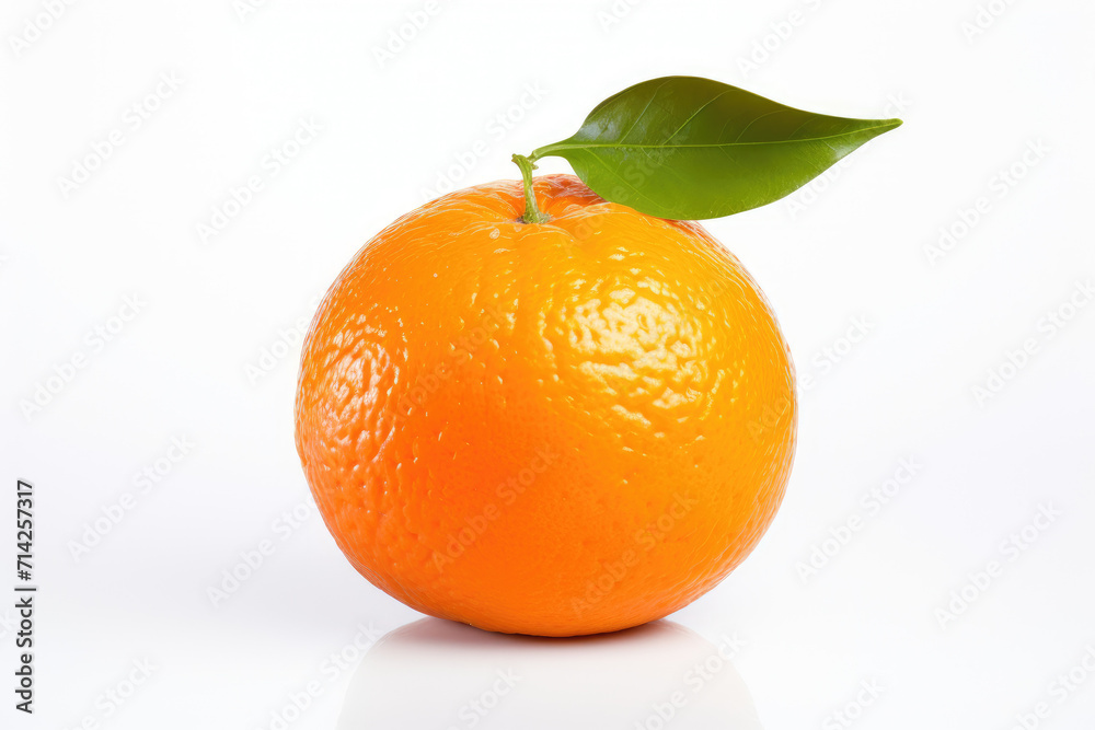 Single mandarin fruit, isolated white background Single mandarin fruit, isolated white background