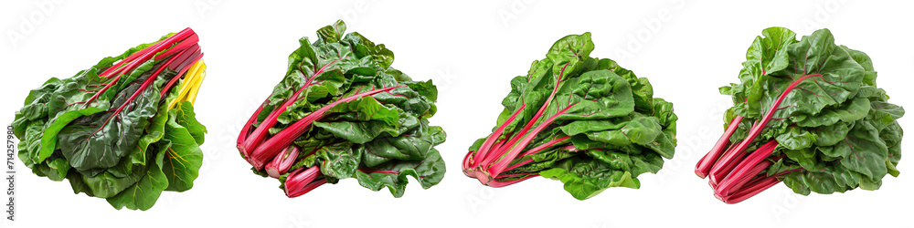 Chard Vegetables Pile Of Heap Of Piled Up Together Hyperrealistic Highly Detailed Isolated On Transparent Background Png File