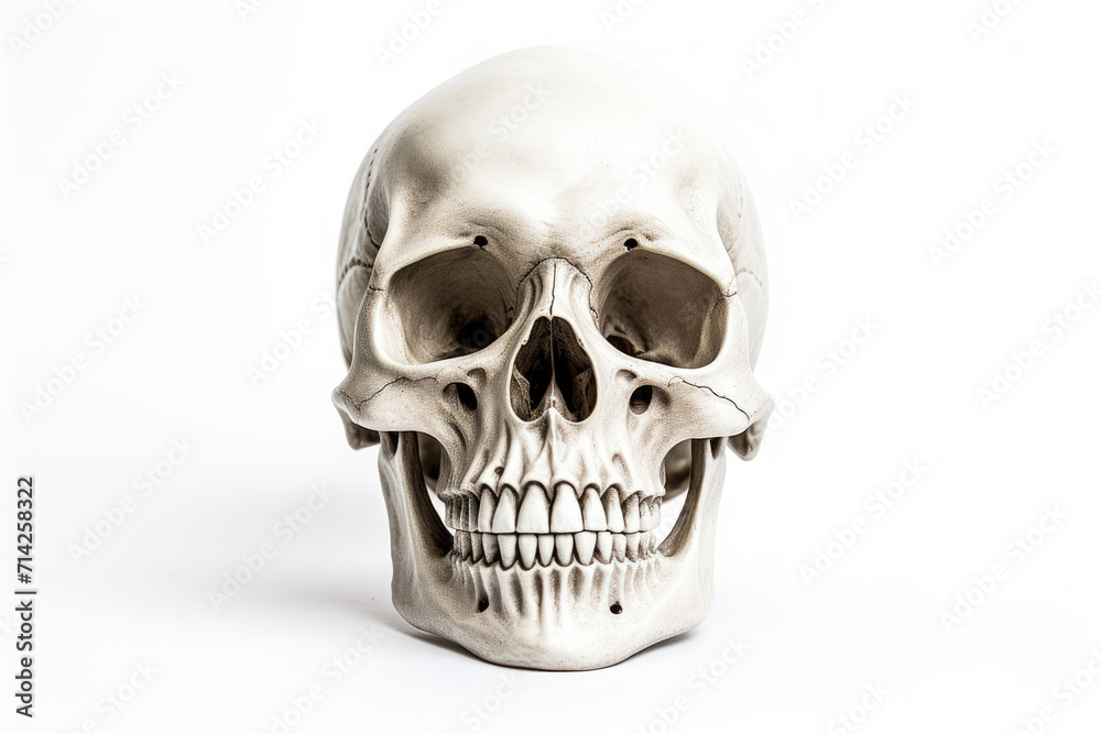 Fototapeta premium Skeleton head isolated on white background