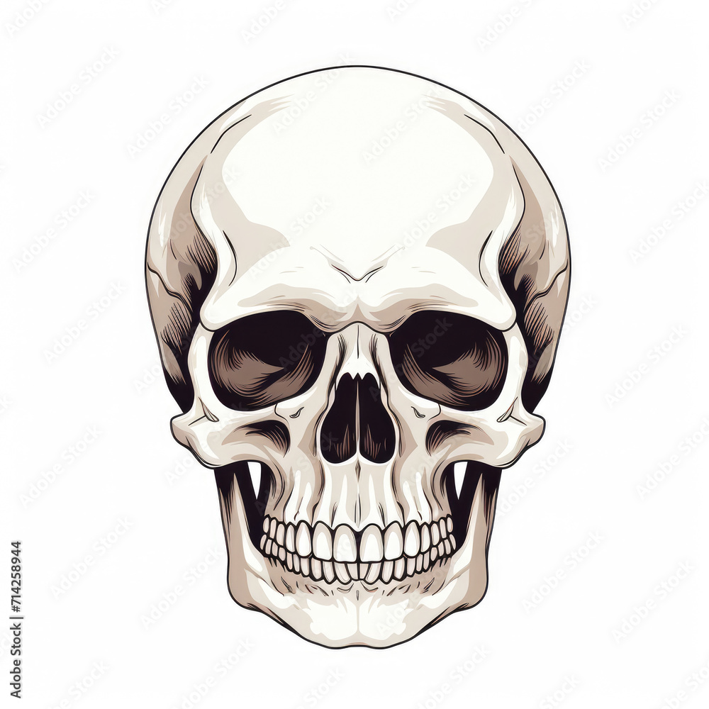 Skull head isolated on white background Skull head isolated on white background