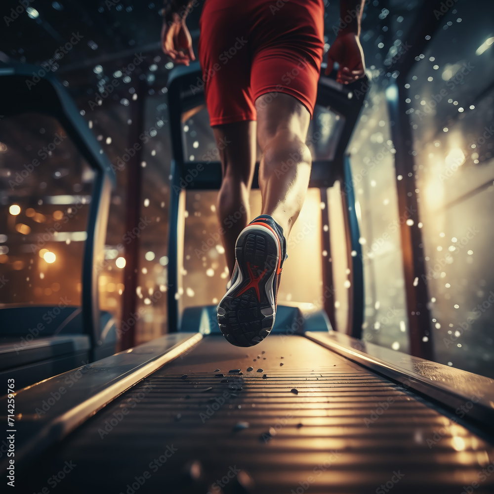 Fototapeta premium treadmill man 