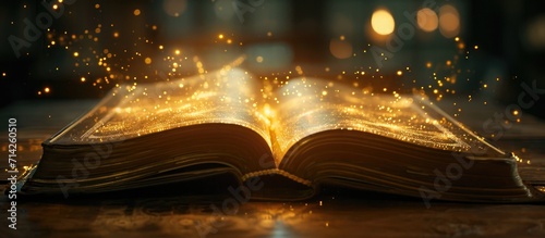 Illuminated open book
