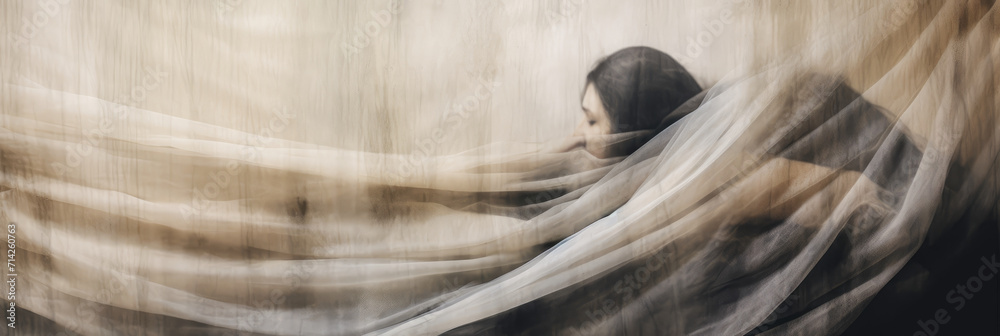 Sleep paralysis minimal panoramic banner Sleep paralysis minimal panoramic banner