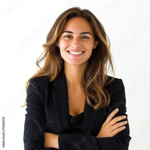 portrait of a smiling businesswoman isolated on white background portrait of a smiling businesswoman isolated on white background --v 6.0 - Image #3 @ahtesham ashraf photo