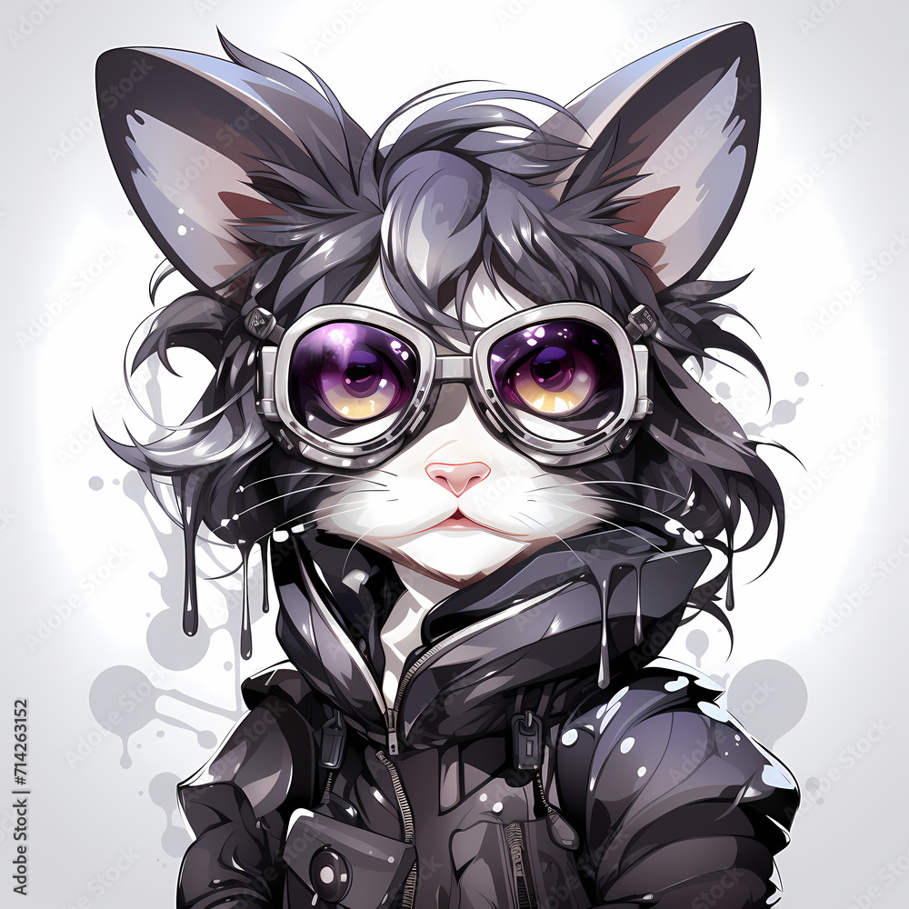 Character Cat police SWAT in officer's cap and in the uniform. Character Cat police SWAT in officer's cap and in the uniform.