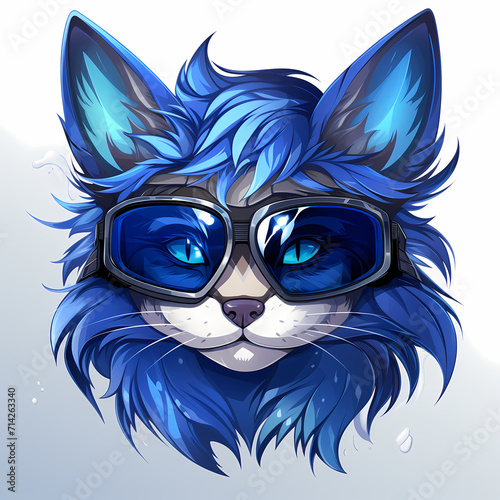 Beautiful cute cat water co...