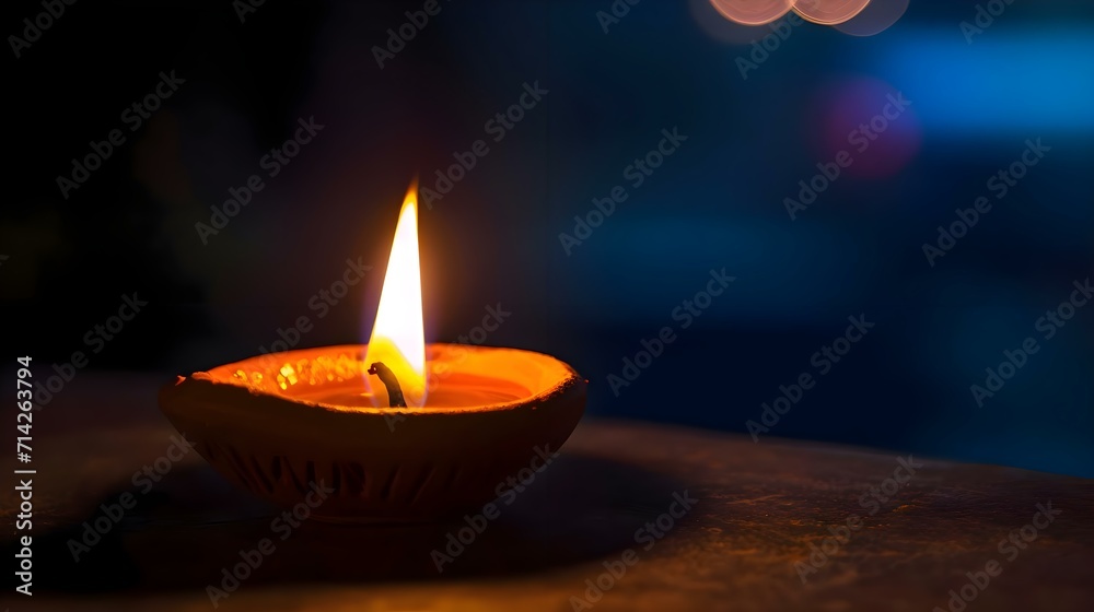 a lit candle sitting on top of a wooden table