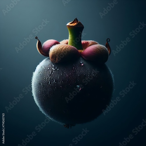 Mango Steen isolated on simple background, micro shoot photo