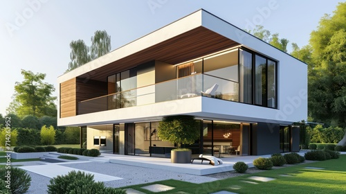 Modern house concept inspiration, ideal for business rental house concepts, homes for sale, and advertisements showcasing luxurious and modern houses © Matthew