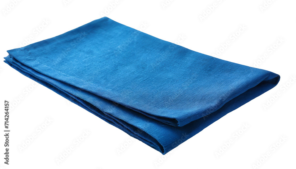 Blue napkins isolated on transparent background Blue napkins isolated on transparent background