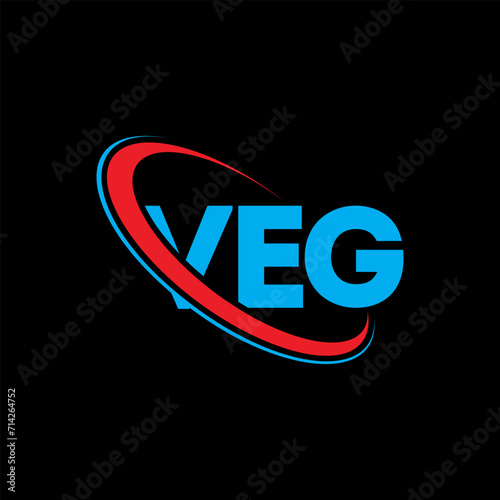 VEG logo. VEG letter. VEG letter logo design. Initials VEG logo linked with circle and uppercase monogram logo. VEG typography for technology, business and real estate brand.