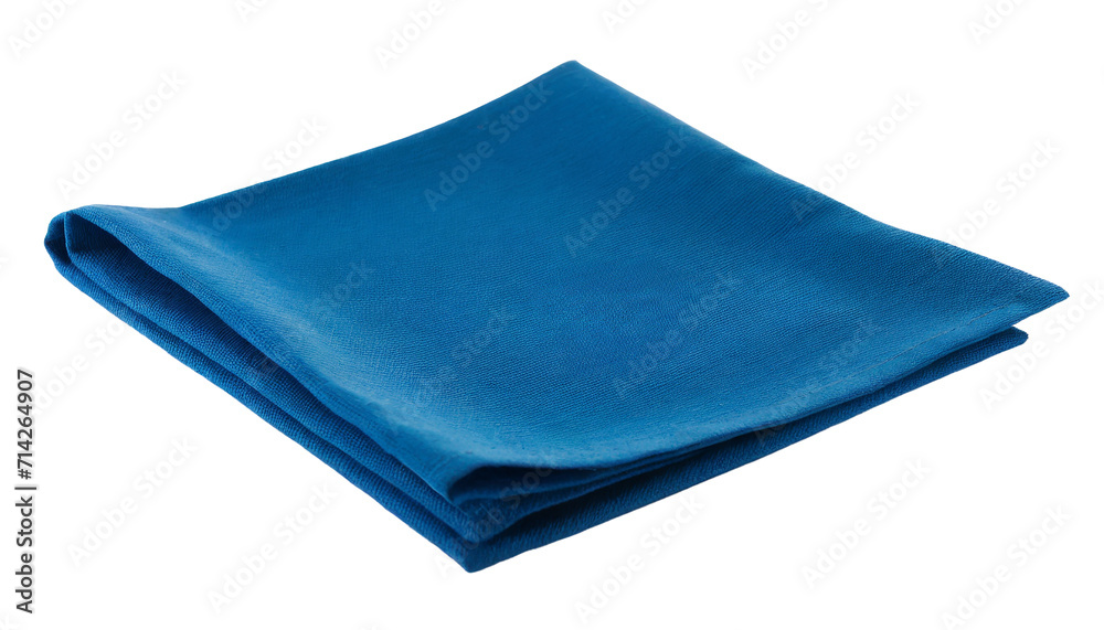 Blue napkins isolated on transparent background Blue napkins isolated on transparent background
